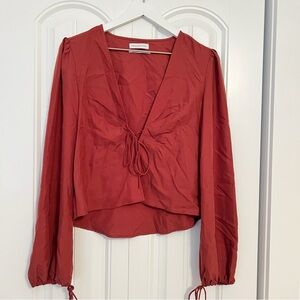 Urban Outfitters Open Front Tie Top Size Medium